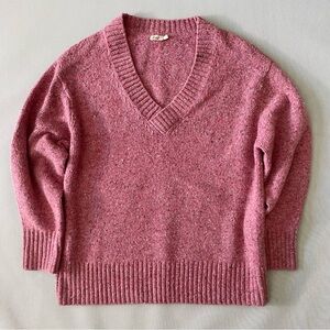 Faherty Driftwood Donegal Sweater Wool Blend Berry Shake Women’s Size Large